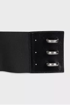 Wide black combination belt