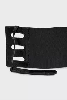 Wide black combination belt