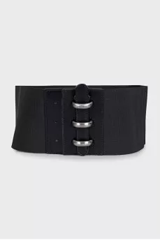 Wide black combination belt