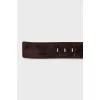 Wide brown suede belt
