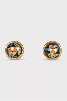 Set of pendants and earrings with a pattern