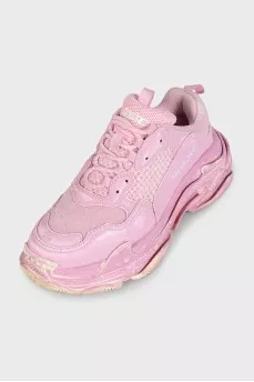 Кроссовки Triple S розового цвета