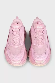 Кроссовки Triple S розового цвета