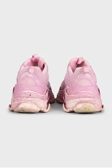 Кроссовки Triple S розового цвета