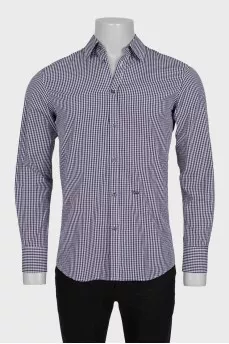 Men's brown printed shirt