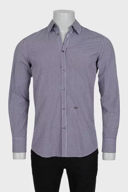 Men's brown printed shirt