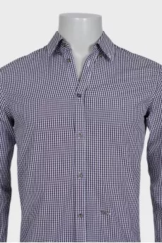 Men's brown printed shirt