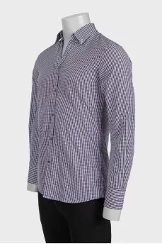 Men's brown printed shirt