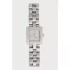 Wristwatch with a silver bracelet