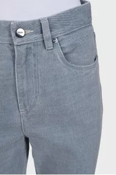 Light blue high-waist jeans