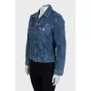 Denim jacket with signature embroidery