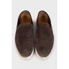Men's brown suede loafers