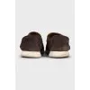 Men's brown suede loafers