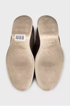 Men's brown suede loafers