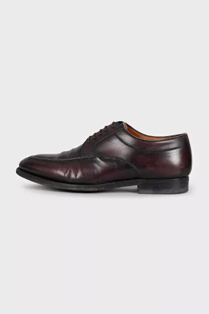 Men's red leather shoes