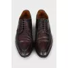 Men's red leather shoes