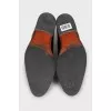 Men's red leather shoes