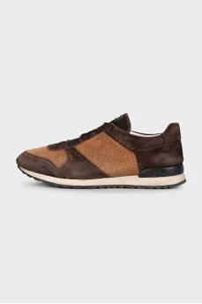 Men's brown suede sneakers