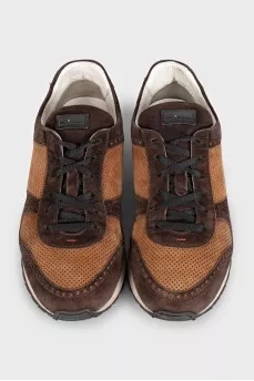 Men's brown suede sneakers
