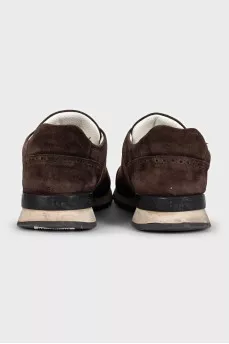 Men's brown suede sneakers