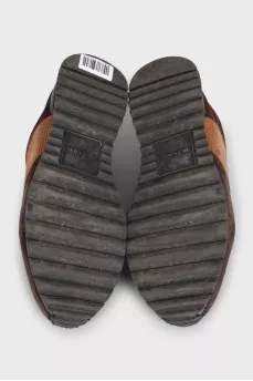 Men's brown suede sneakers