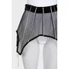 Black peplum with rhinestones