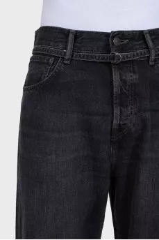 Men's cropped jeans with buttons