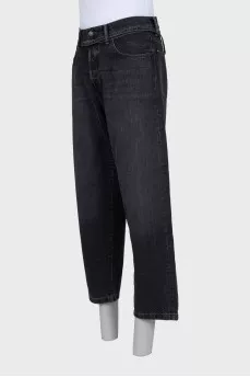 Men's cropped jeans with buttons