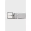 Gray leather belt