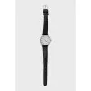 Round wristwatch with leather strap