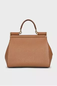 Small Sicily leather satchel