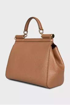 Small Sicily leather satchel