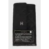 Quilted leather wallet with logo