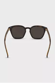 Brown frame sunglasses with print
