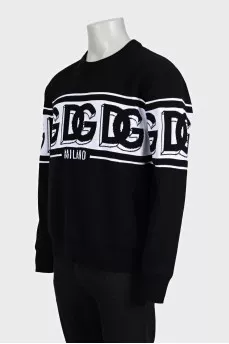 Men's black and white logo sweater