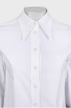 Cropped button-down shirt