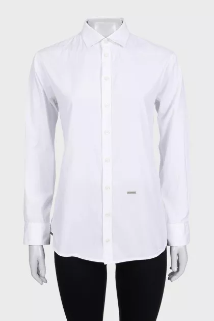 White shirt with logo