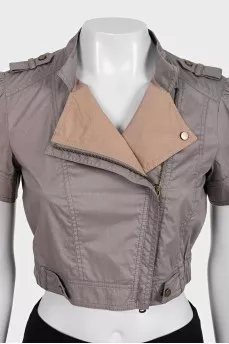 Brown cropped jacket