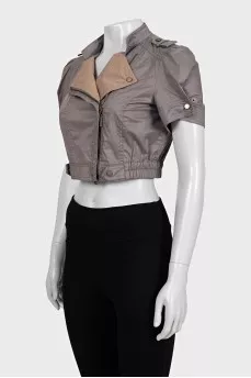 Brown cropped jacket