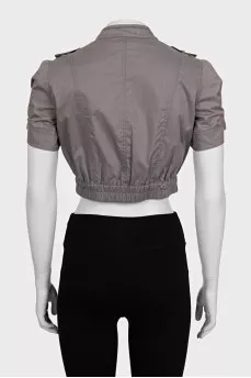 Brown cropped jacket