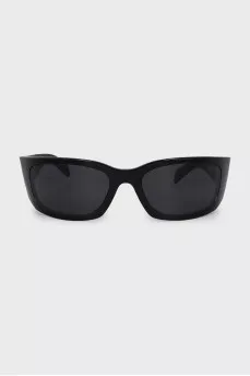 Black sunglasses mask with logo