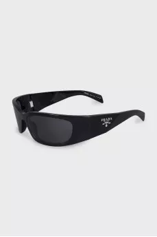 Black sunglasses mask with logo