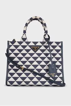 Printed textile tote