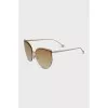 Cat eye sunglasses with gold frames