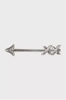 Silver arrow-shaped brooch