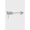 Silver arrow-shaped brooch