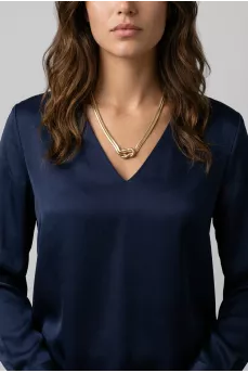 Double chain gold necklace