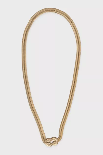 Double chain gold necklace
