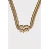 Double chain gold necklace