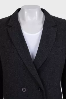 Double-breasted straight-cut jacket